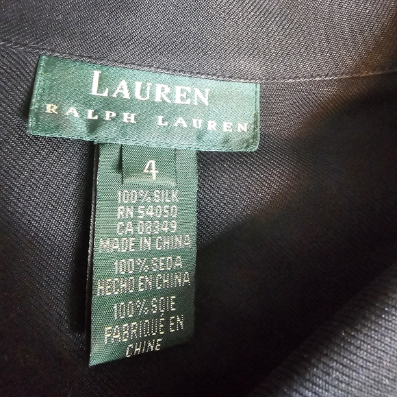 Ralph Lauren black silk dress size 4 - Picture 4 of 4